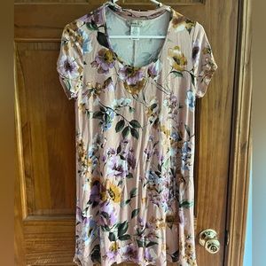 Route 3 Los Angeles - Floral printed light pink dress